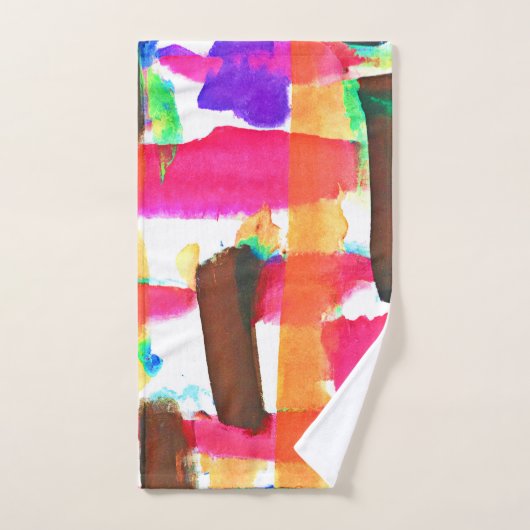 Dynamic Abstract Pattern in Art Bad Handdoek (Handdoek)