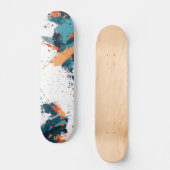 Dynamic Abstract Splatter - Modern Minimalist Skateboard (Voorkant)