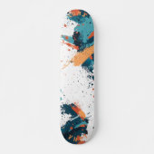 Dynamic Abstract Splatter - Modern Minimalist Skateboard (Voorkant)