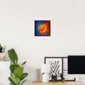 Dynamic Basketball Art Poster - Vuur en ijs (Thuiskantoor)