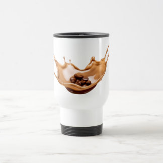 Dynamic Coffee Splash Travel Mug /Coffee Bean Art Reisbeker