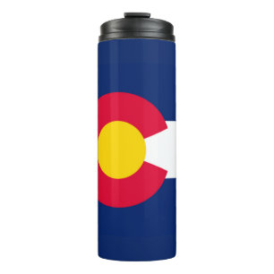 Dynamic Colorado State Flag Graphic op een Thermosbeker