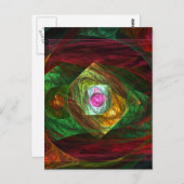 Dynamic Connections Abstract Art Briefkaart (Voorkant / Achterkant)