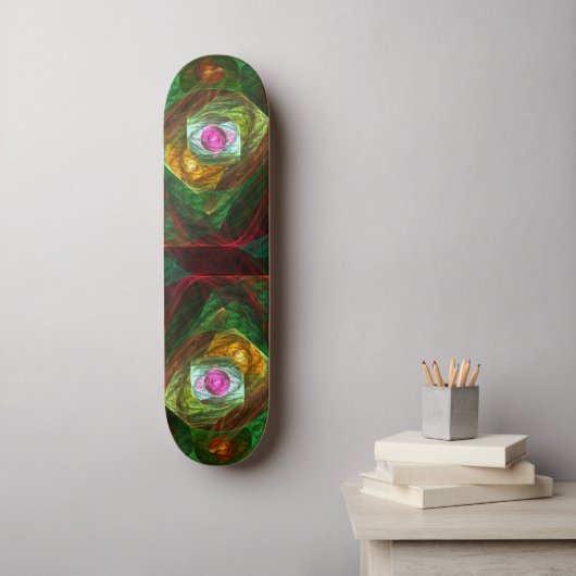 Dynamic Connections Abstract Art Skateboard (Muurkunst)