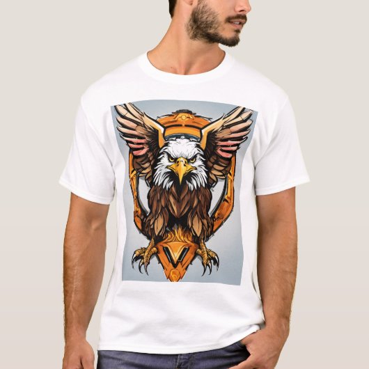 Dynamic Crystal Eagle Emblem T-Shirt - Spirit of V (Voorkant)