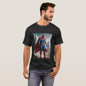 Dynamic Defender: Superheld in actie T-shirt (Voorkant volledig)