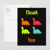 Dynamic Dinos Bedankt Briefkaart (Voorkant / Achterkant)
