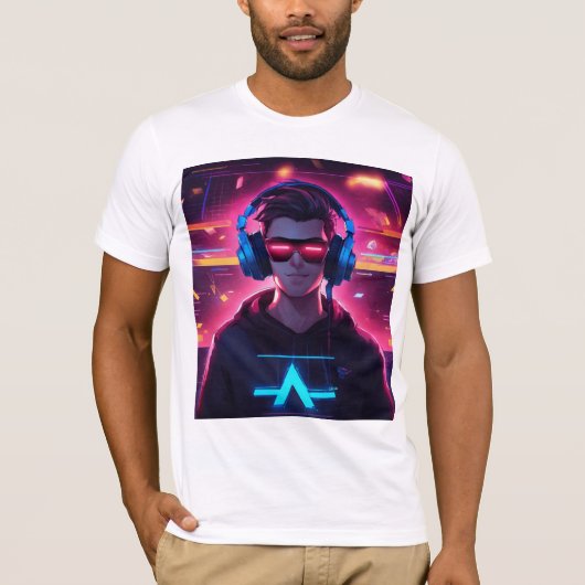 Dynamic DJ Control: Speel Button Logo T-Shirt Desi (Voorkant)