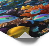 Dynamic Dolphin Pod & Fishes - Vibrant Coral Reef Poster (Hoek)