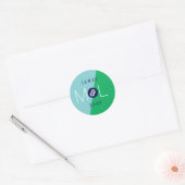 Dynamic Duo Modern Wedding Monogram Sticker (Envelop)