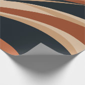 Dynamic Earth Tones Abstracte golven Cadeaupapier (Hoek)