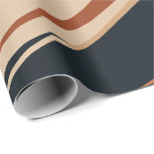 Dynamic Earth Tones Abstracte golven Cadeaupapier (Rol Hoek)