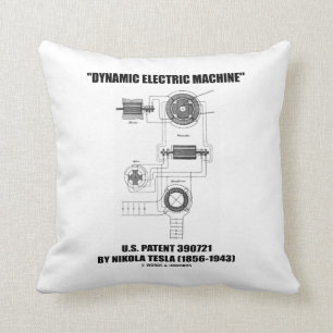 Dynamic Electric Machine U.S. Patent Nikola Tesla Kussen