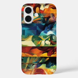 Dynamic Essence: Guardians of the Spectrum iPhone 16 Hoesje