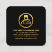 Dynamic Gold Lines Chauffeur-stuurprogramma Vierkante Visitekaartje (Achterkant)