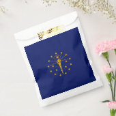 Dynamic Indiana State Flag Graphic op een Bedankzakje (Gezegeld)