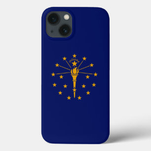 Dynamic Indiana State Flag Graphic op een iPhone 13 Hoesje