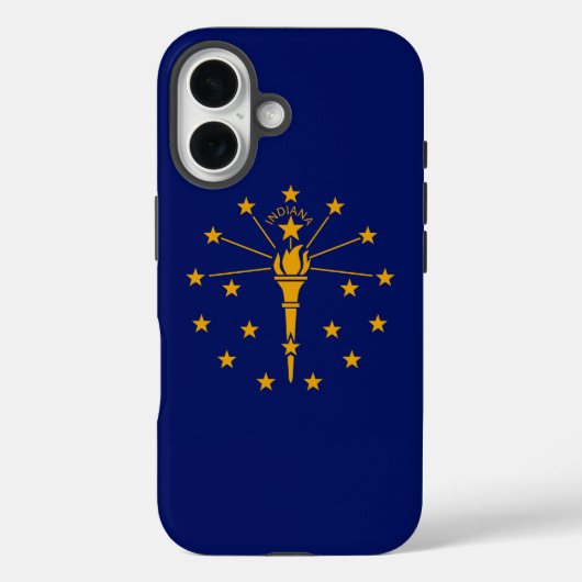 Dynamic Indiana State Flag Graphic op een Case-Mate iPhone Case (Achterkant)