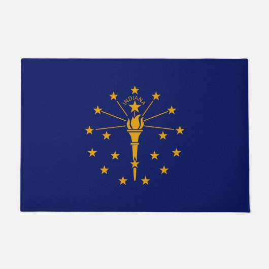 Dynamic Indiana State Flag Graphic op een Deurmat (Voorkant)