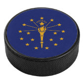 Dynamic Indiana State Flag Graphic op een Hockey Puck (3/4)