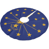 Dynamic Indiana State Flag Graphic op een Kerstboom Rok (Gekanteld)