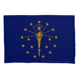 Dynamic Indiana State Flag Graphic op een Kussensloop