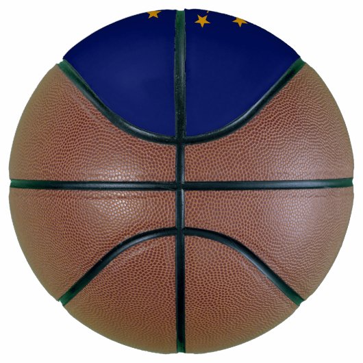 Dynamic Indiana State Flag Graphic op een Mini Basketbal (Rechts)