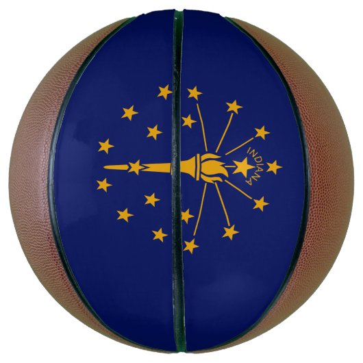Dynamic Indiana State Flag Graphic op een Mini Basketbal (Verticaal)