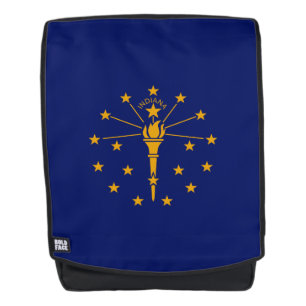 Dynamic Indiana State Flag Graphic op een Rugtassen