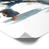 Dynamic Judo Fighters - Schattige Waterverf Compet Poster (Hoek)