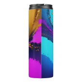 Dynamic Liquid Abstract, Naam & Monogram Thermosbeker (Achterkant)