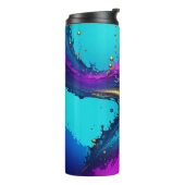 Dynamic Liquid Abstract, witte scriptnaam Thermosbeker (Gedraaid links)