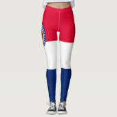 Dynamic Missouri State Flag Graphic op een Leggings (Voorkant)