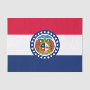 Dynamic Missouri State Flag Graphic op een Tissuepapier