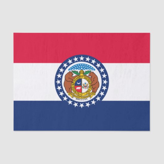 Dynamic Missouri State Flag Graphic op een Tissuepapier (Voorkant)
