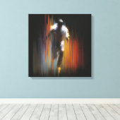 Dynamic Motion Blur Abstract Figure Art Canvas Afdruk (Insitu (Houten vloer))