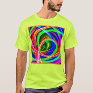 Dynamic Neon Abstracte tinten T-shirt
