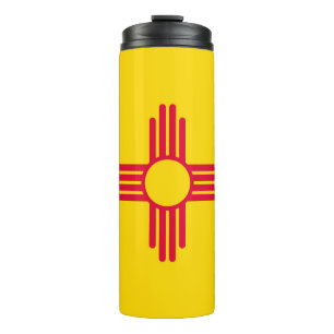 Dynamic New Mexico State Flag Graphic op een Thermosbeker