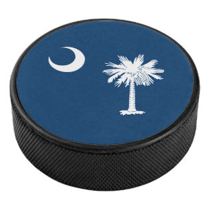 Dynamic South Carolina State Flag Graphic op een Hockey Puck