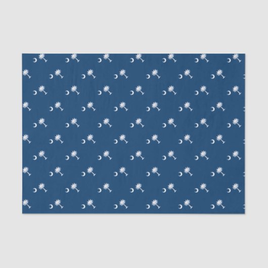 Dynamic South Carolina State Flag Graphic op een Tissuepapier (Voorkant)