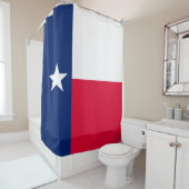 Dynamic Texas State Flag Graphic op een Douchegordijn (In situ)