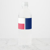 Dynamic Texas State Flag Graphic op een Waterfles Etiket (Achterkant)