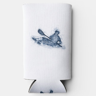 Dynamic Whitewater Kayaker Line Art