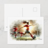 Dynamic Women Soccer Match,  Briefkaart (Voorkant / Achterkant)