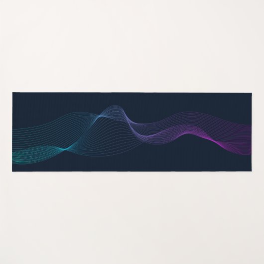 Dynamics lines blue wave yoga mat (Voorkant (horizontaal))