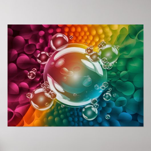 Dynamisch Abstract bureaubladachtergrond Poster (Voorkant)