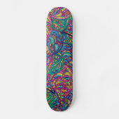 Dynamisch Abstract patroon van stedelijke golven Skateboard (Voorkant)