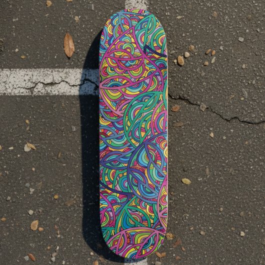 Dynamisch Abstract patroon van stedelijke golven Skateboard