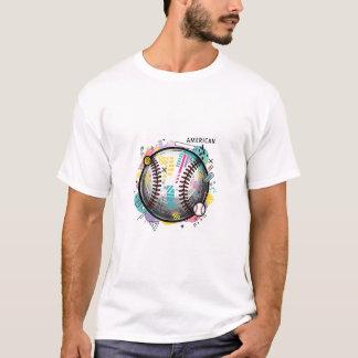 Dynamisch Amerikaans Honkbal T-shirt