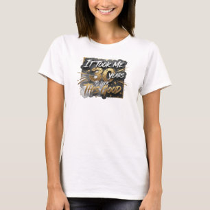 Dynamisch Blauw TOOK 30 LOOK GOOD Kunstwerk Creati T-shirt